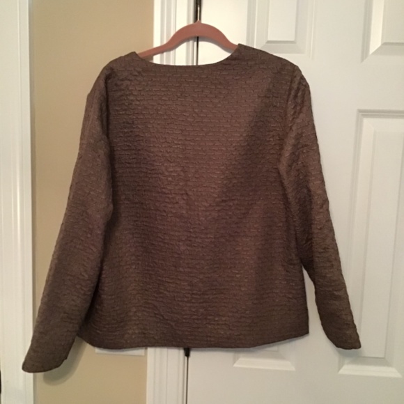 Chico’s textured brown jacket, size XL - Picture 3 of 5